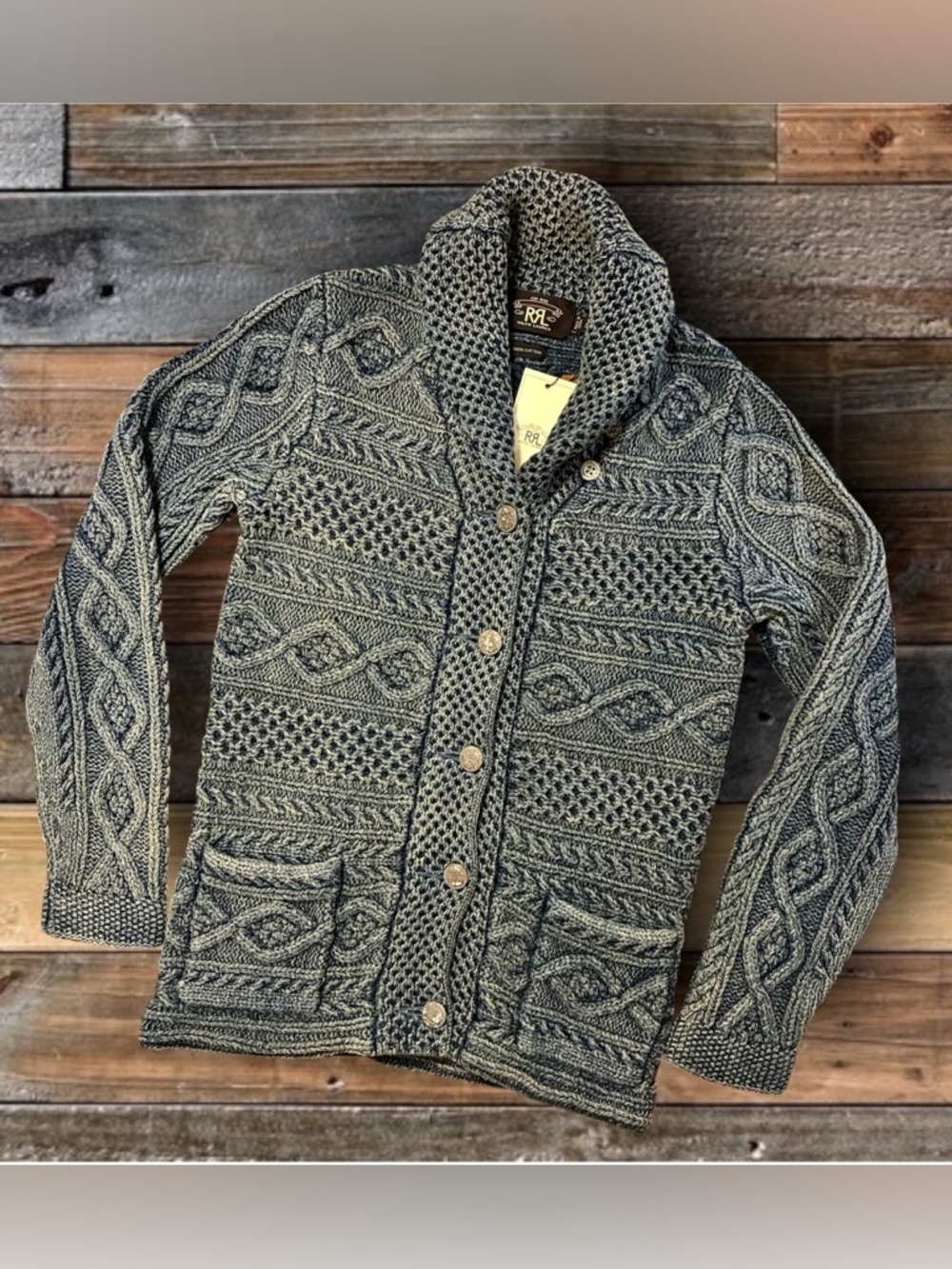 DOUBLE RL RALPH LAUREN RRL INDIGO COTTON SWEATER- WOMEN’S SIZE 2